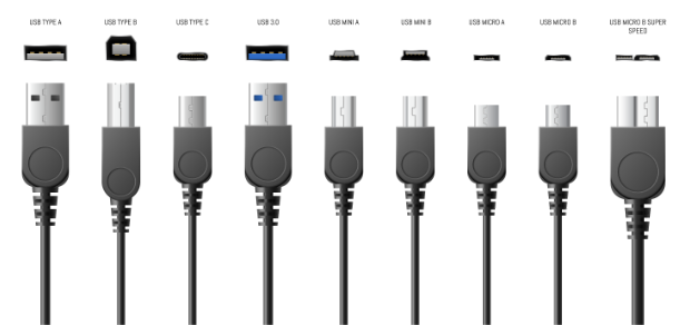 Click to view full-size image Full range of USB cables