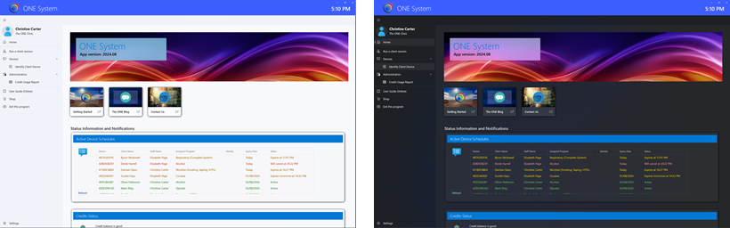 App supports optional light mode and dark mode display