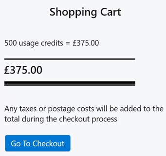 ONE Shop Page - Credits in cart