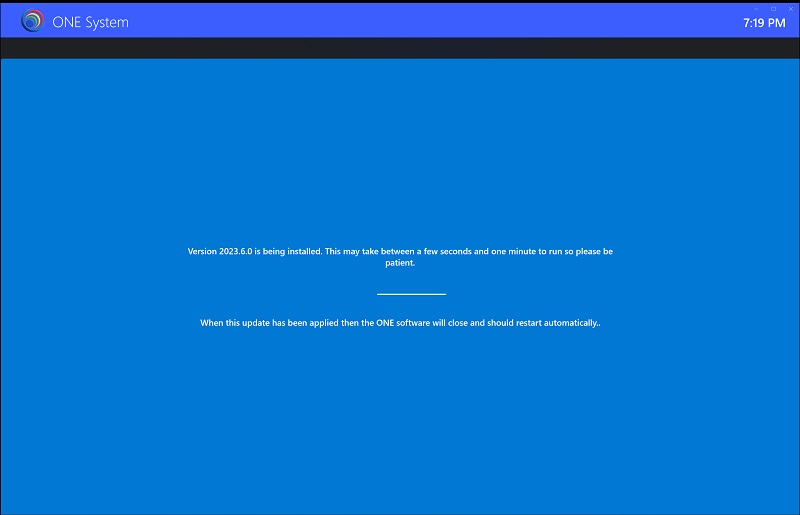 ONE app, currently updating